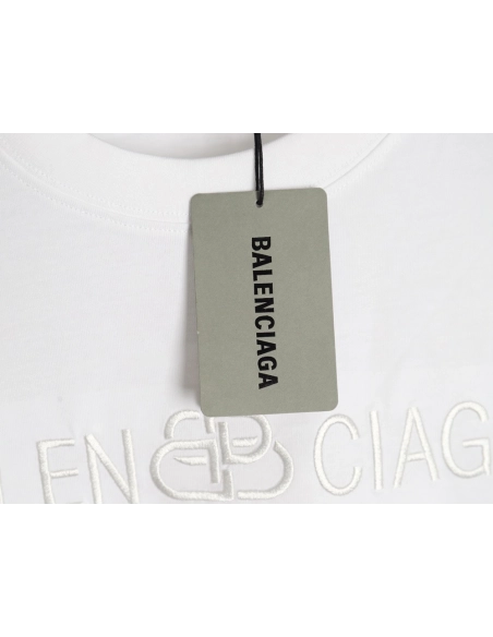 Balenciaga obscure lock letter embroidered short-sleeved T-shirt,Balenciaga