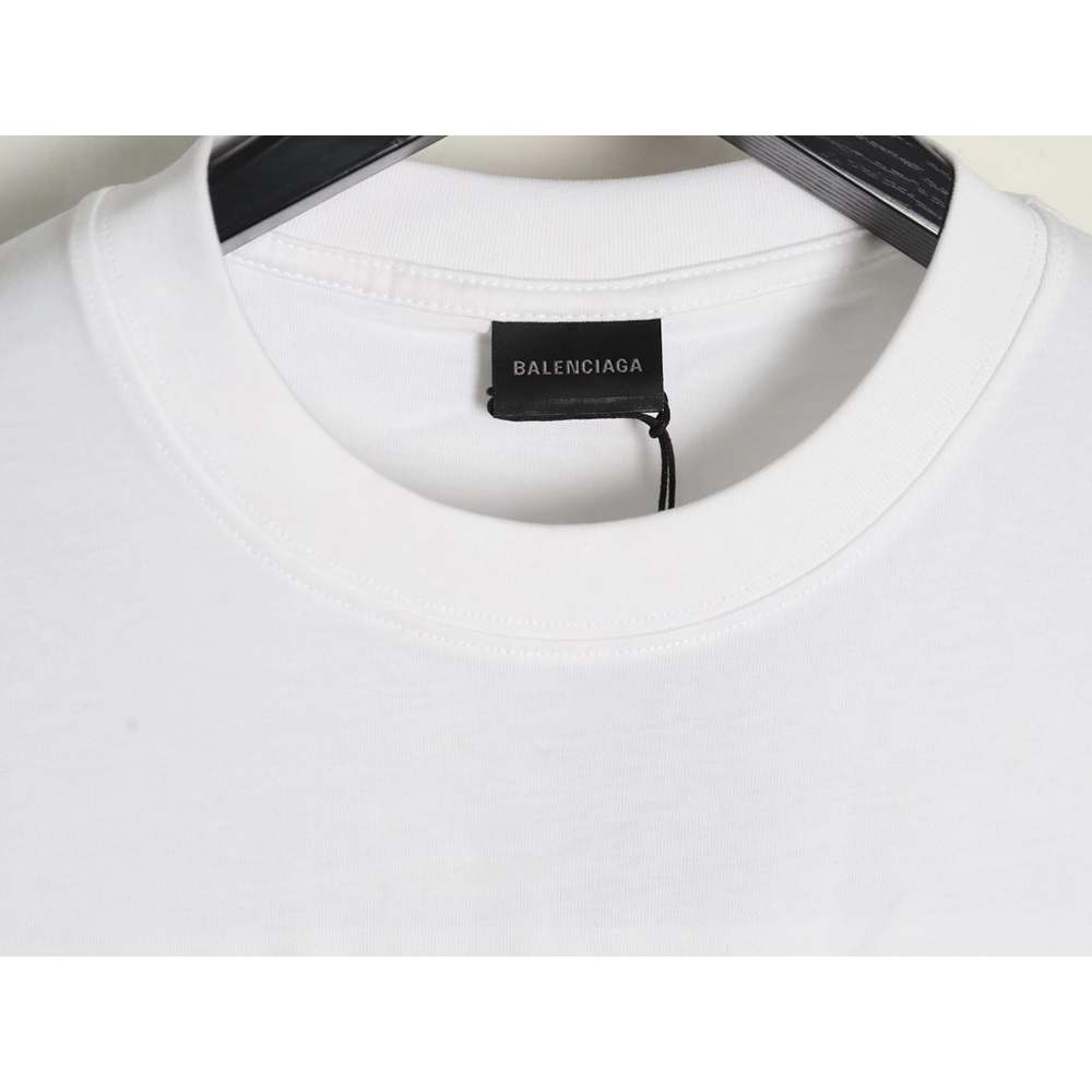 Balenciaga obscure lock letter embroidered short-sleeved T-shirt,Balenciaga