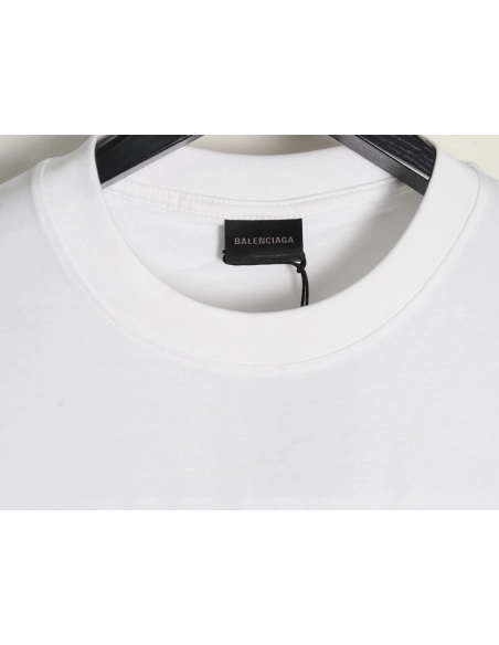 Balenciaga obscure lock letter embroidered short-sleeved T-shirt,Balenciaga