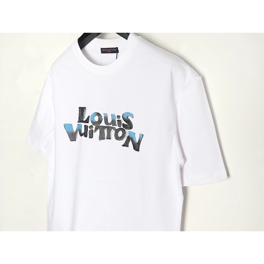 Louis Vuitton hand-painted graffiti rabbit head print short-sleeve,Louis Vuitton