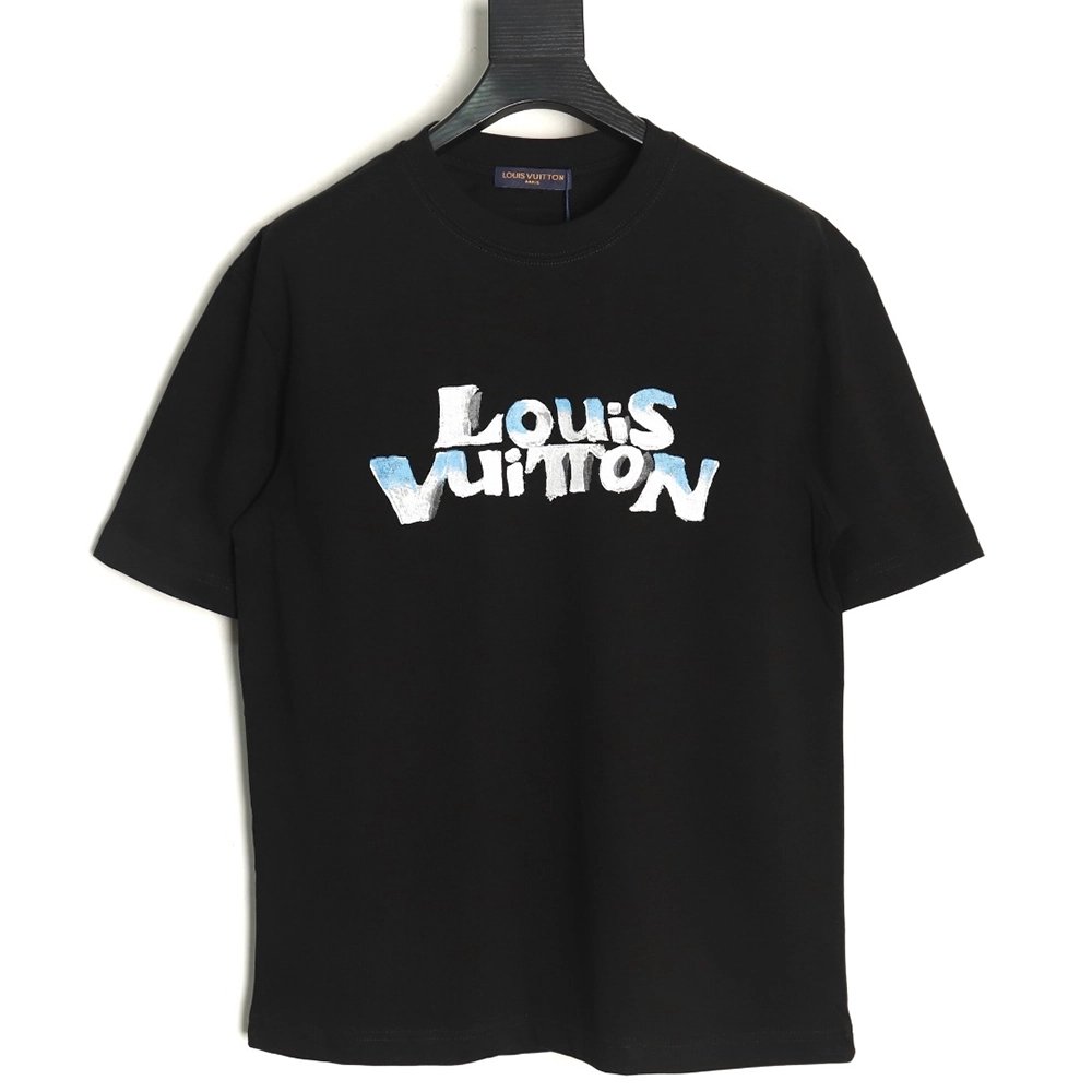 Louis Vuitton hand-painted graffiti rabbit head print short-sleeve TSK1,Louis Vuitton