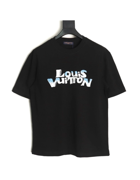 Louis Vuitton hand-painted graffiti rabbit head print short-sleeve TSK1,Louis Vuitton