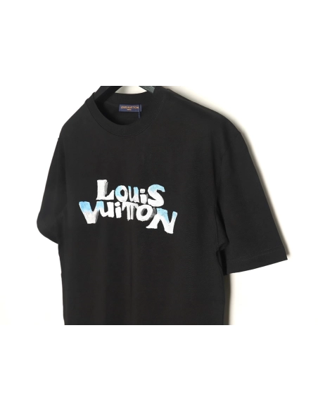 Louis Vuitton hand-painted graffiti rabbit head print short-sleeve TSK1,Louis Vuitton