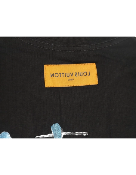 Louis Vuitton hand-painted graffiti rabbit head print short-sleeve TSK1,Louis Vuitton