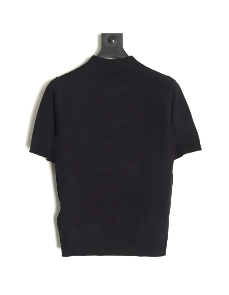 Gucci Small Logo Intarsia Knitted Short Sleeve Polo Shirt,Gucci