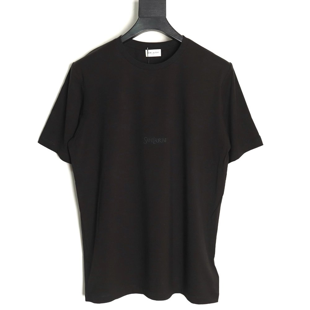 Saint Laurent chest logo embroidery short sleeves,Saint Laurent