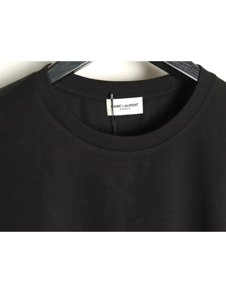 Saint Laurent chest logo embroidery short sleeves,Saint Laurent