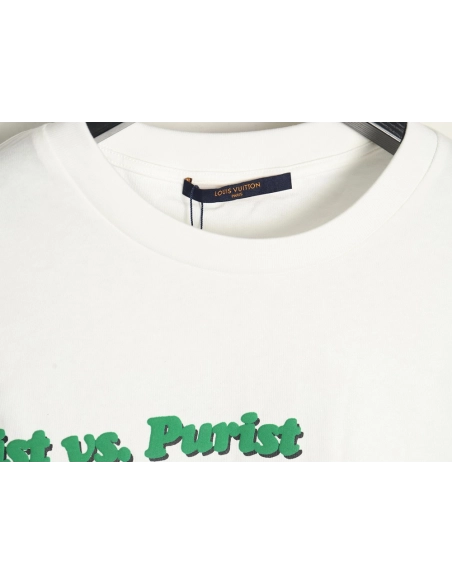 Louis Vuitton green foam lettering round neck short-sleeved T-shirt,Louis Vuitton