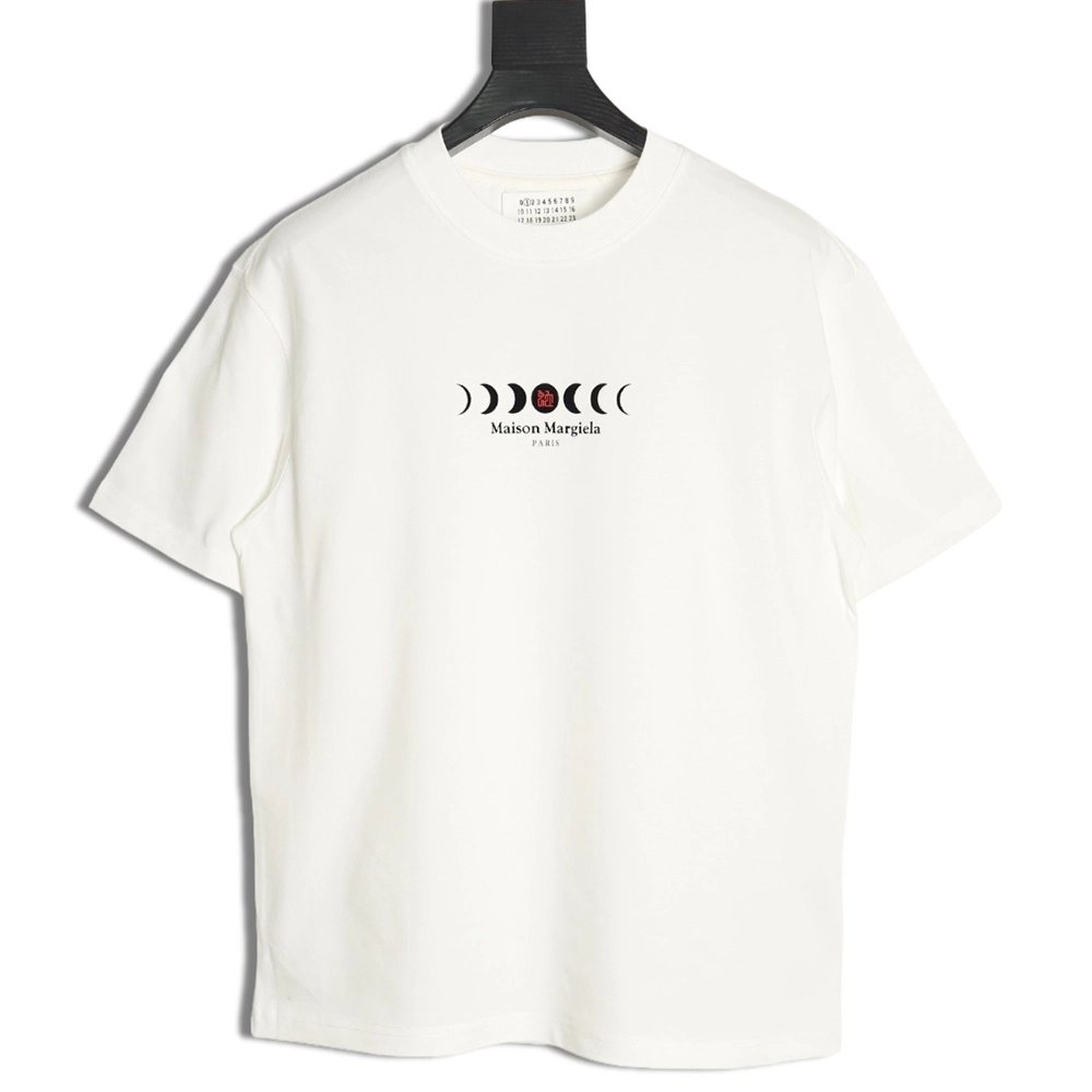 Maison Margiela Moon Phase Round Neck Short Sleeve T-Shirt,MAISON MARGIELA