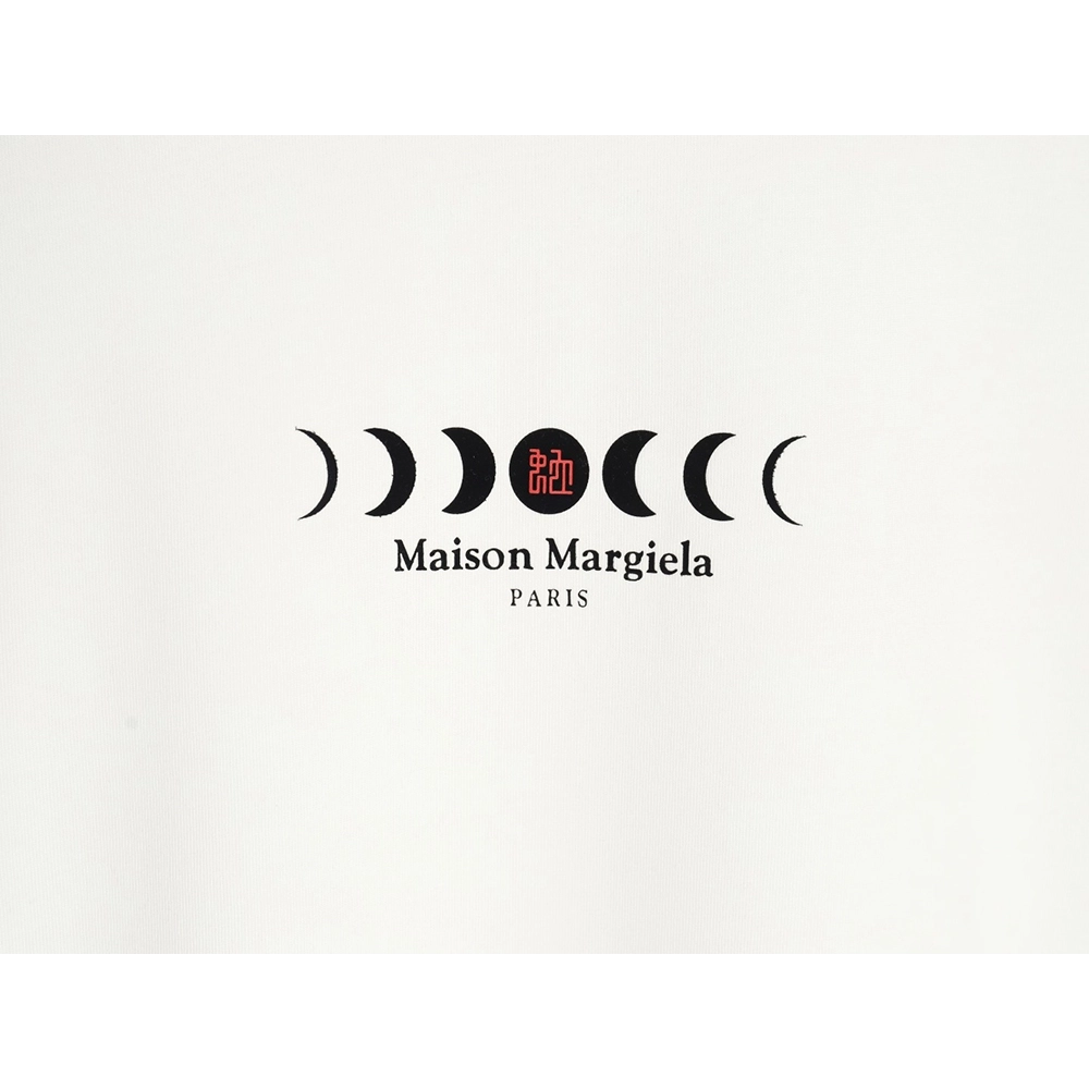 Maison Margiela Moon Phase Round Neck Short Sleeve T-Shirt,MAISON MARGIELA