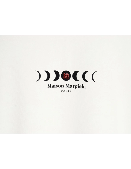 Maison Margiela Moon Phase Round Neck Short Sleeve T-Shirt,MAISON MARGIELA