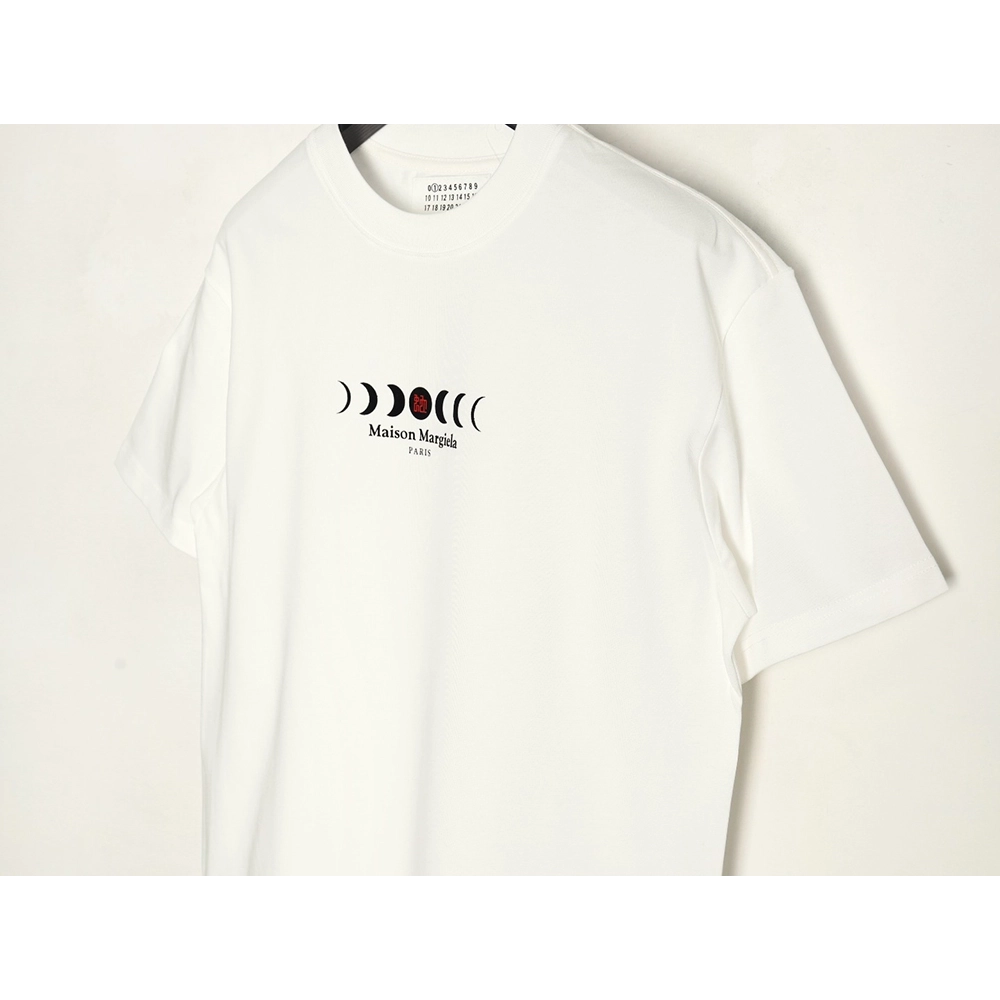 Maison Margiela Moon Phase Round Neck Short Sleeve T-Shirt,MAISON MARGIELA