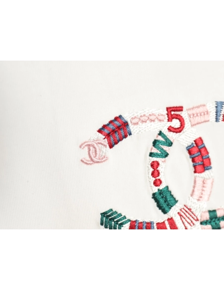 Chanel woven embroidered short sleeves,Chanel