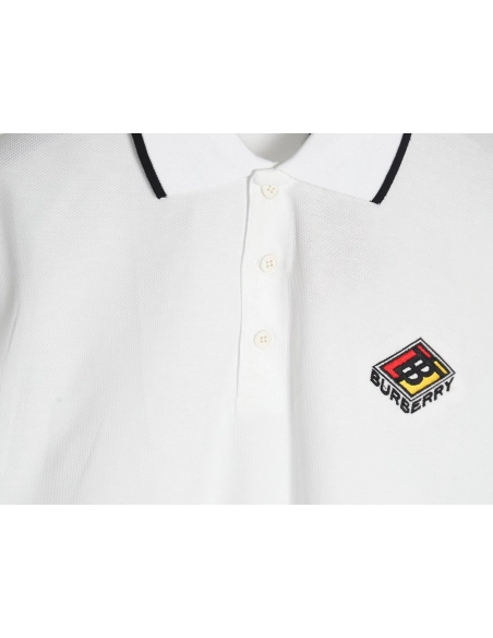 Burberry Rubiks Cube Embroidered Short Sleeve Polo Shirt,Burberry