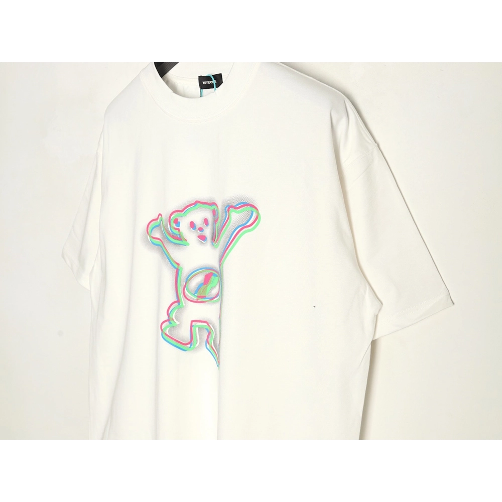 We11 Done Colorful Phantom Bear Print Short Sleeve T-shirt,We11done