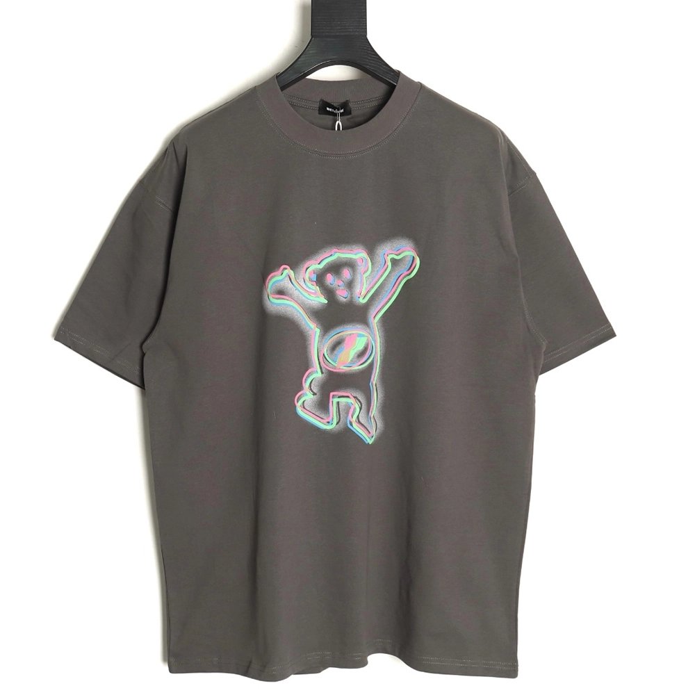 We11 Done Colorful Phantom Bear Print Short Sleeve T-shirt TSK1,We11done