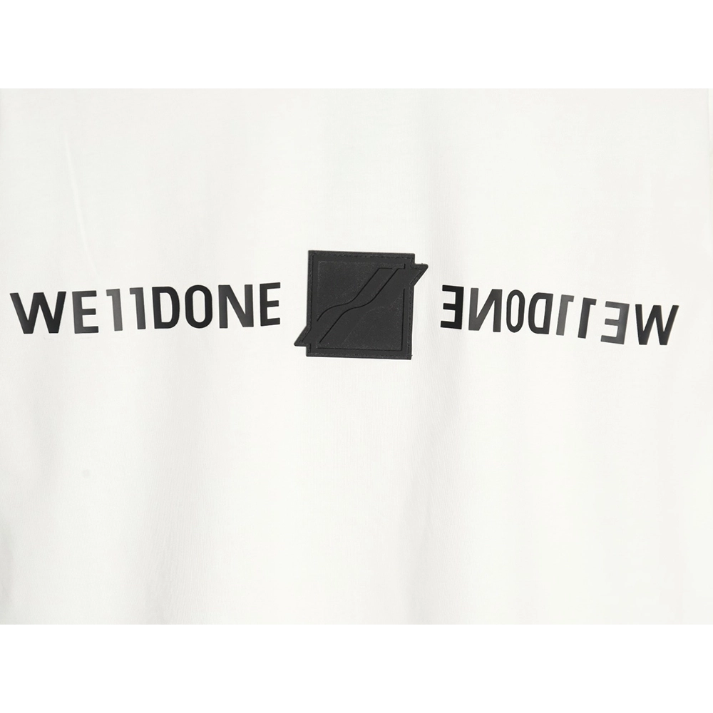 We11 Done leather label silicone 3D print short-sleeved T-shirt TSK1,We11done