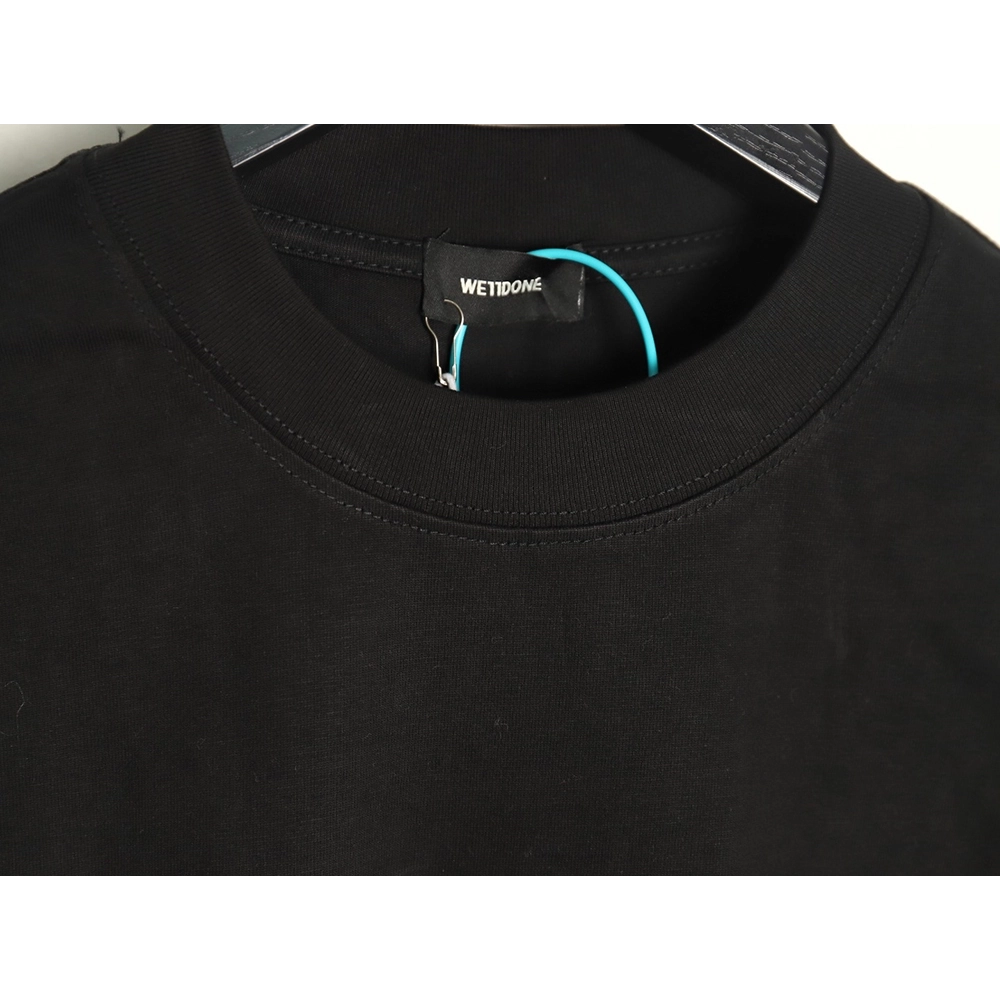 We11 Done leather label silicone 3D print short-sleeved T-shirt TSK2,We11done