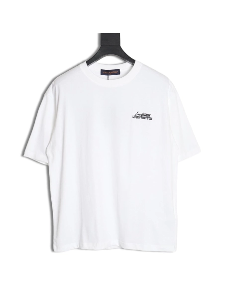 Louis Vuitton heavy letter embroidered short sleeve,Louis Vuitton