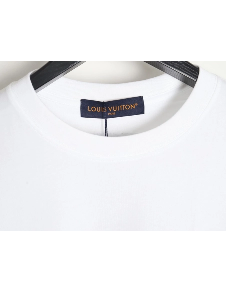 Louis Vuitton heavy letter embroidered short sleeve,Louis Vuitton