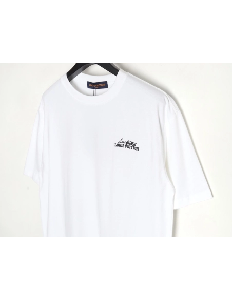 Louis Vuitton heavy letter embroidered short sleeve,Louis Vuitton