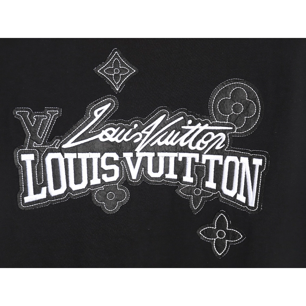 Louis Vuitton heavy letter embroidered short sleeve TSK1,Louis Vuitton