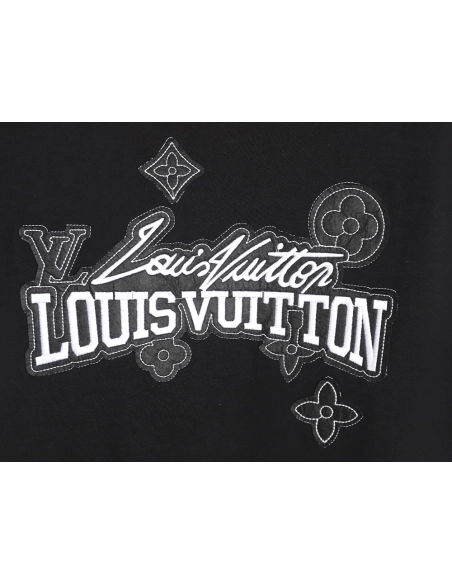Louis Vuitton heavy letter embroidered short sleeve TSK1,Louis Vuitton