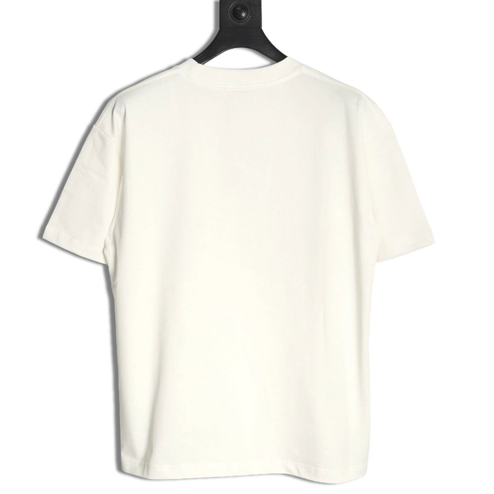 Loewe chest colorful logo embroidery logo short sleeve T-shirt,Loewe