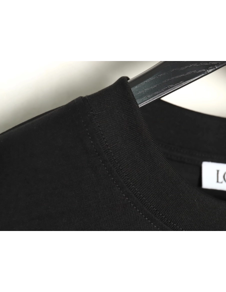Loewe chest colorful logo embroidery logo short sleeve T-shirt TSK1,Loewe