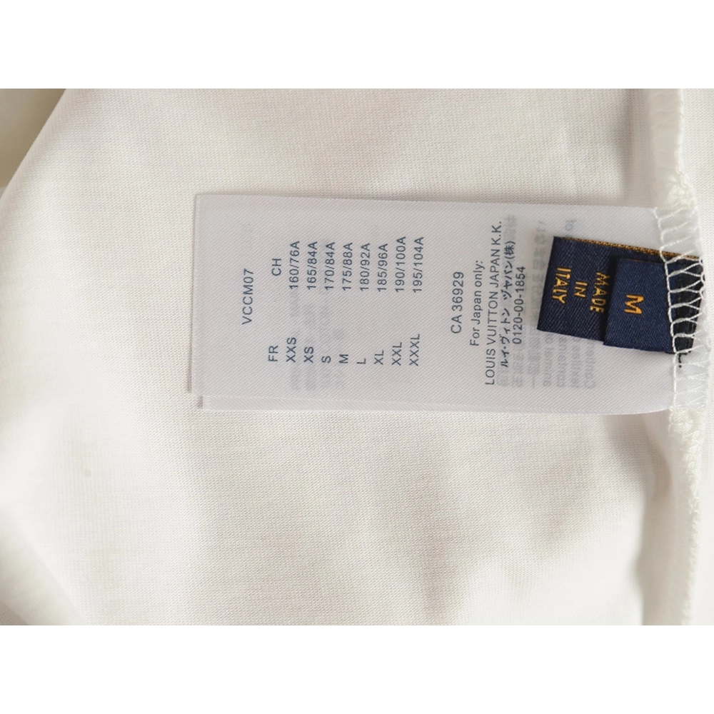 Louis Vuitton large logo lettering rope embroidery short-sleeved T-shirt,Louis Vuitton