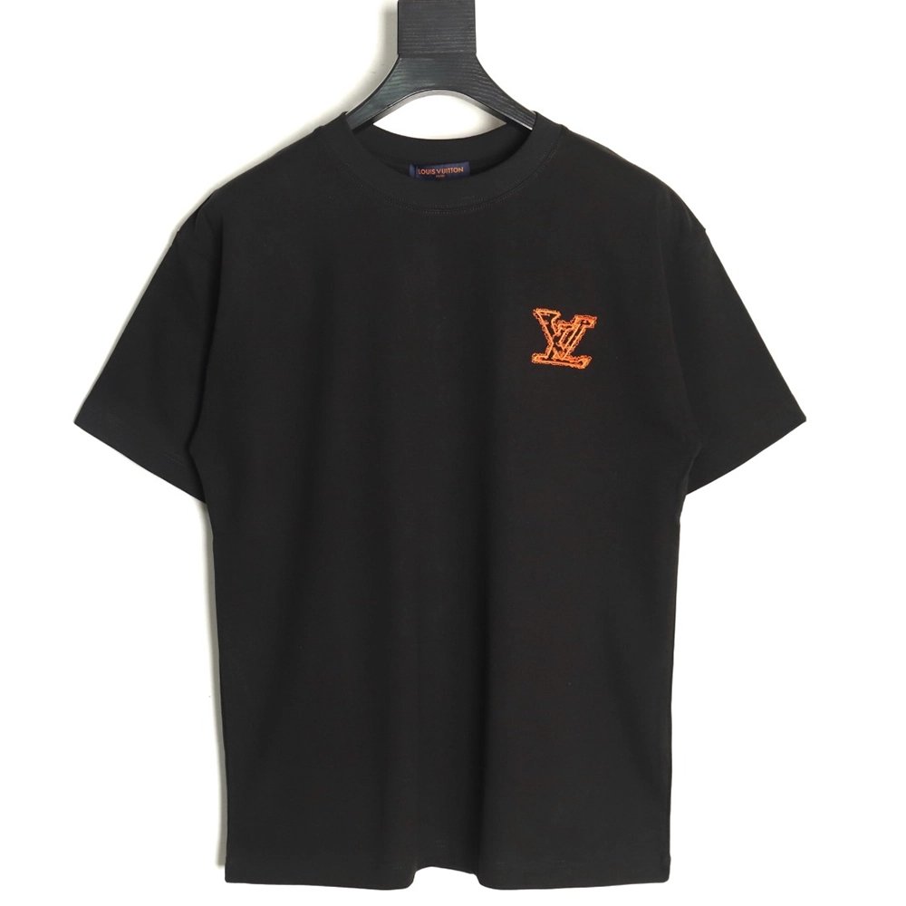 Louis Vuitton large logo lettering rope embroidery short-sleeved T-shirt TSK1,Louis Vuitton