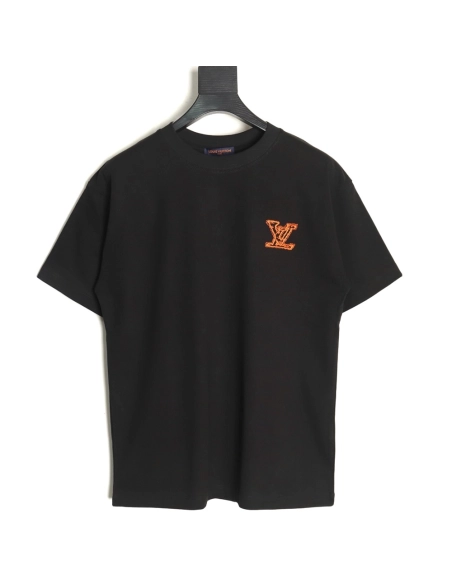 Louis Vuitton large logo lettering rope embroidery short-sleeved T-shirt TSK1,Louis Vuitton