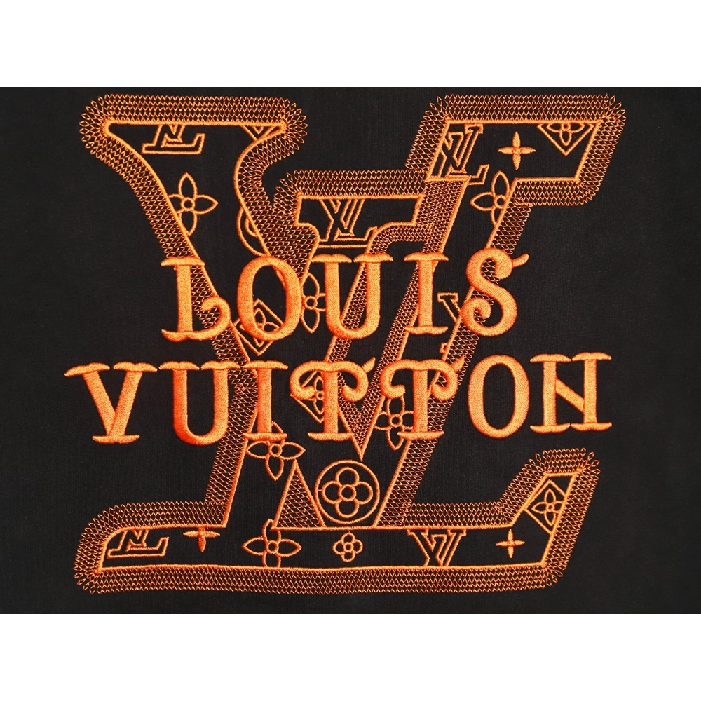 Louis Vuitton large logo lettering rope embroidery short-sleeved T-shirt TSK1,Louis Vuitton