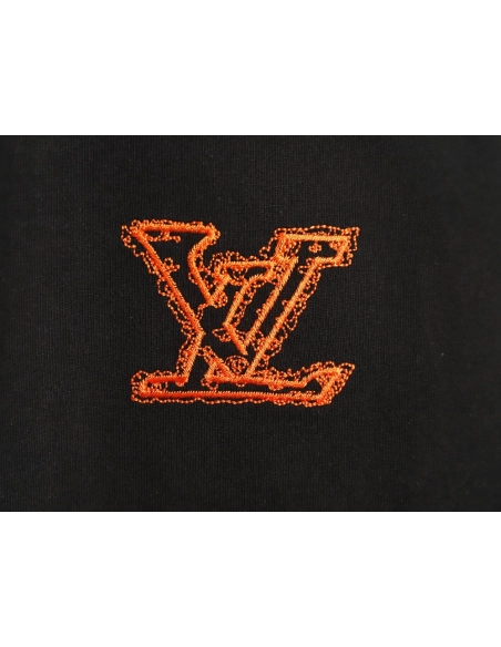 Louis Vuitton large logo lettering rope embroidery short-sleeved T-shirt TSK1,Louis Vuitton