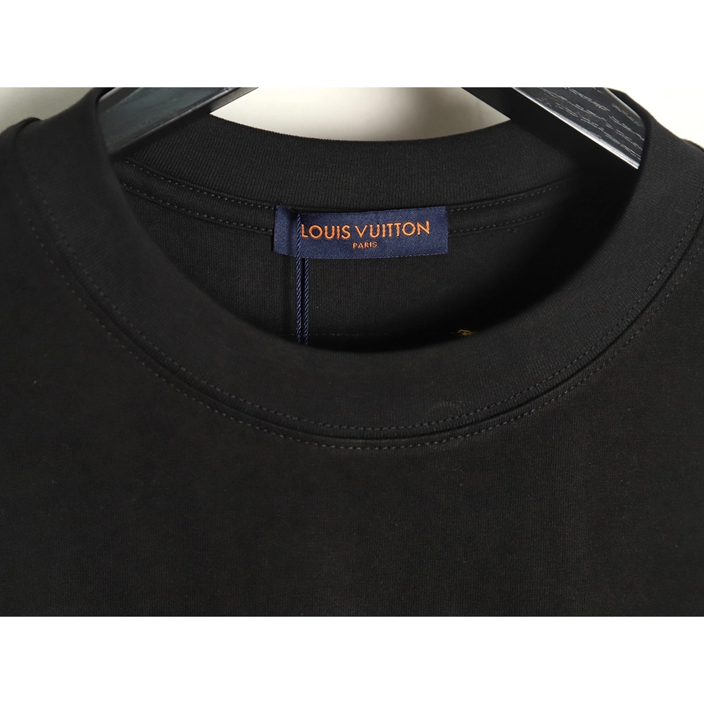 Louis Vuitton large logo lettering rope embroidery short-sleeved T-shirt TSK1,Louis Vuitton