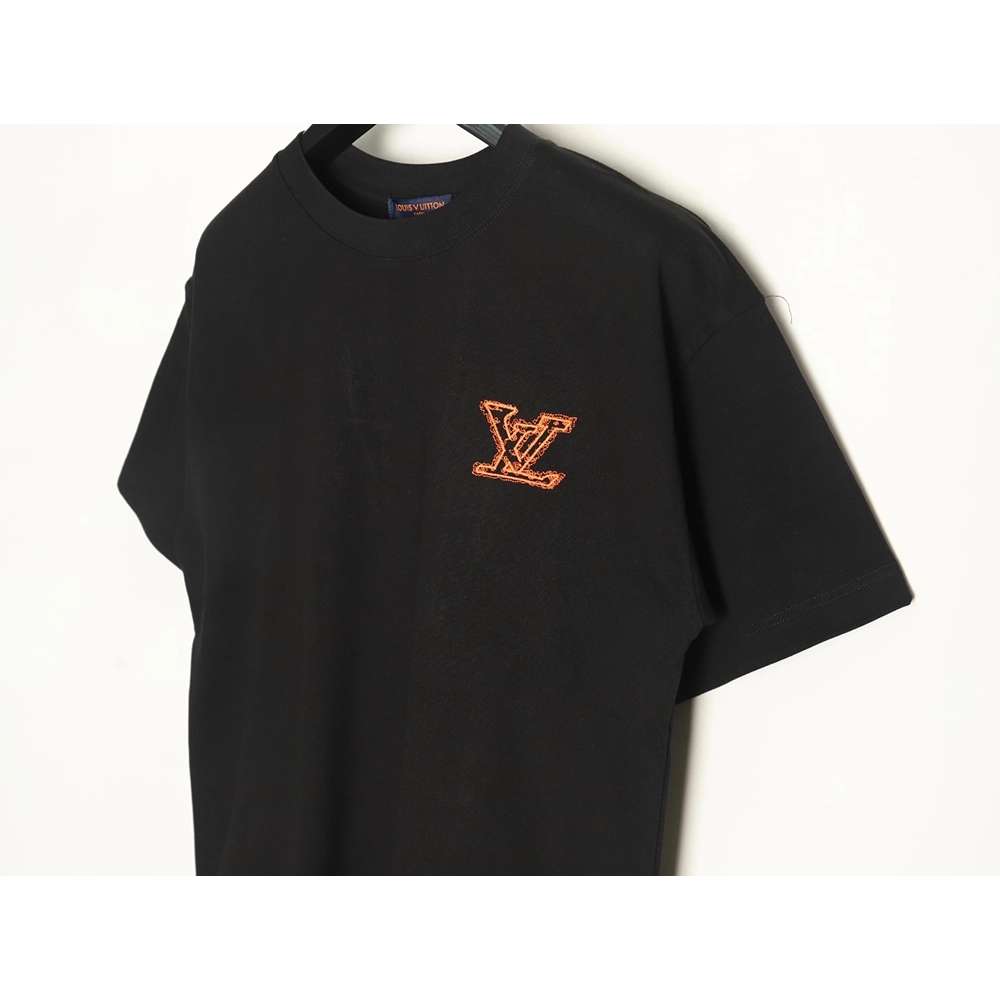 Louis Vuitton large logo lettering rope embroidery short-sleeved T-shirt TSK1,Louis Vuitton