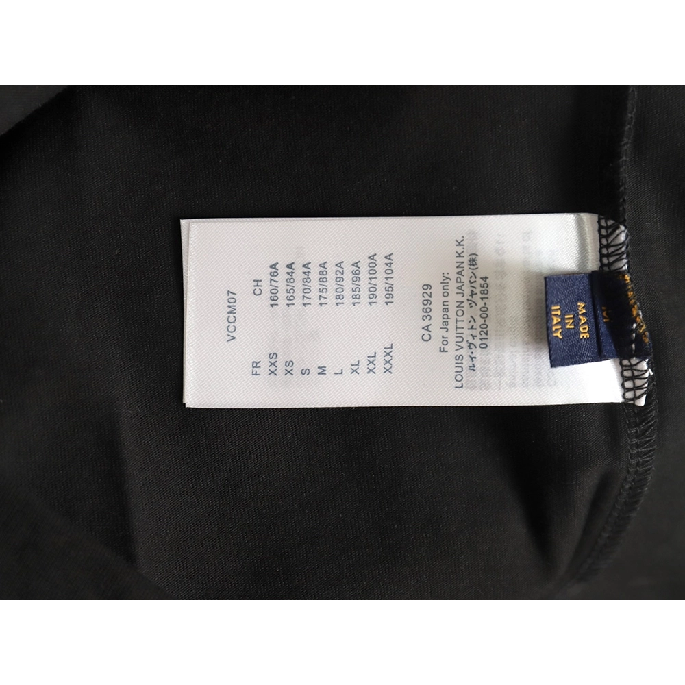 Louis Vuitton large logo lettering rope embroidery short-sleeved T-shirt TSK1,Louis Vuitton