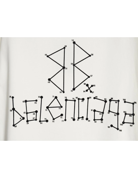 Balenciaga geometric logo double B flocked short-sleeved T-shirt,Balenciaga
