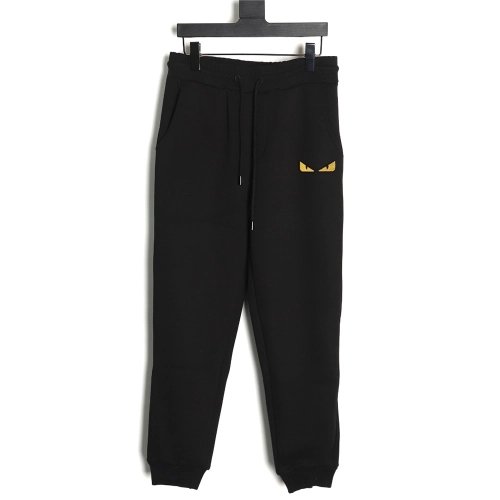 Fendi toothbrush embroidered eyes monster plush trousers,Fendi