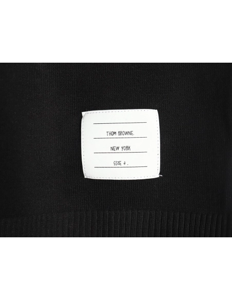 Thom Browne Neckline Tricolor Simple Knitted Round Neck Short Sleeves TSK1,Thom Browne