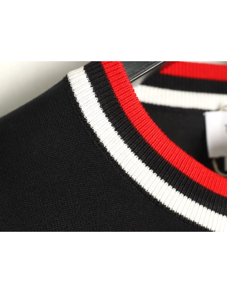 Thom Browne Neckline Tricolor Simple Knitted Round Neck Short Sleeves TSK1,Thom Browne