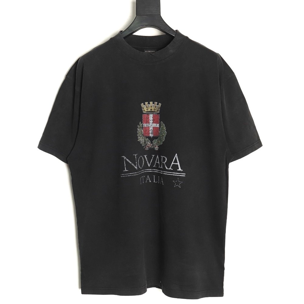 Balenciaga wheat crown logo color printing short sleeve,Balenciaga