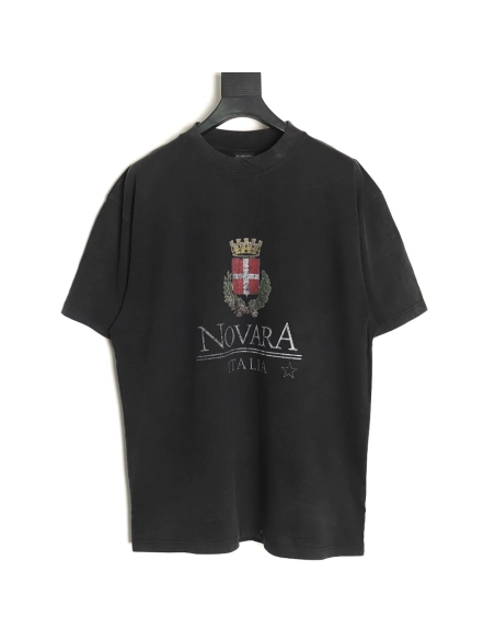 Balenciaga wheat crown logo color printing short sleeve,Balenciaga