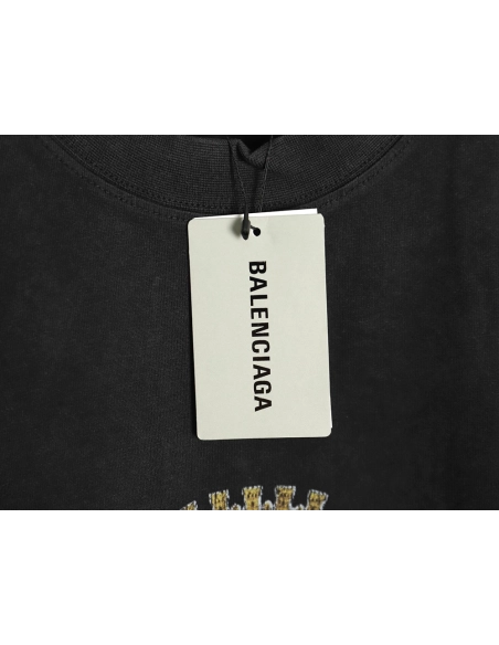 Balenciaga wheat crown logo color printing short sleeve,Balenciaga