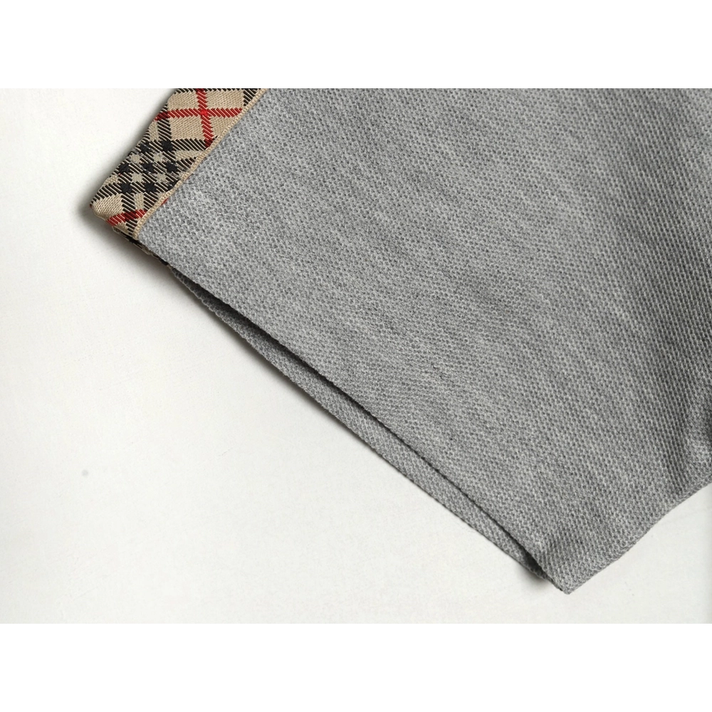 Burberry Warhorse Embroidery Check Shoulder Short Sleeve Polo Shirt TSK1,Burberry