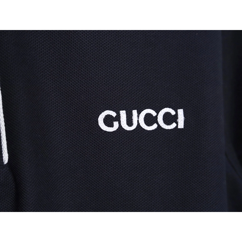 Gucci contrasting collar lettering laser embroidery short sleeve polo shirt TSK1,Gucci