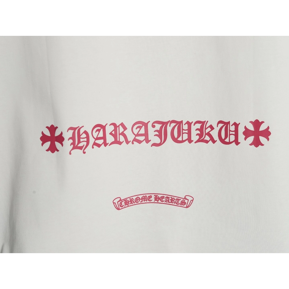 Chrome Hearts purple horseshoe gradient logo short-sleeved T-shirt,Chrome Hearts