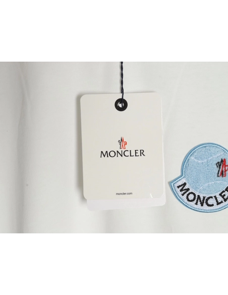 Moncler Towel Embroidered Signature Logo Short Sleeve T-shirt,Moncler