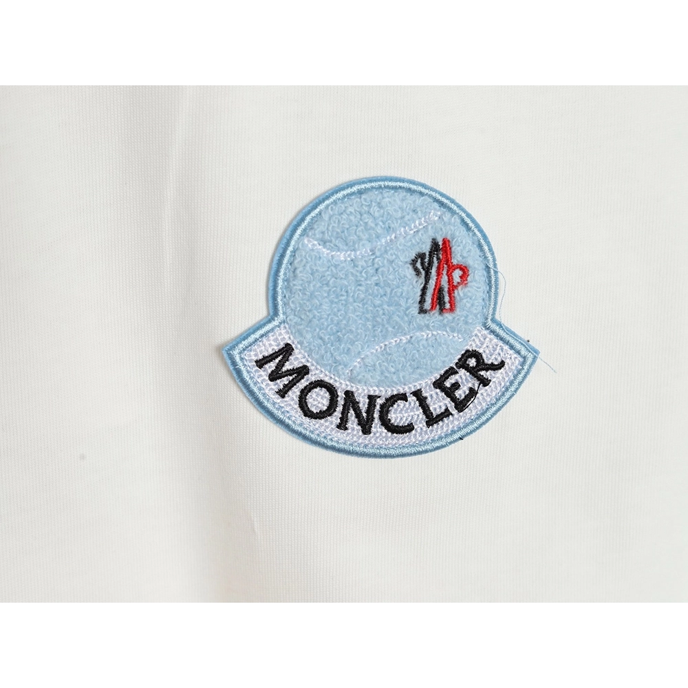 Moncler Towel Embroidered Signature Logo Short Sleeve T-shirt,Moncler