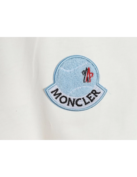 Moncler Towel Embroidered Signature Logo Short Sleeve T-shirt,Moncler